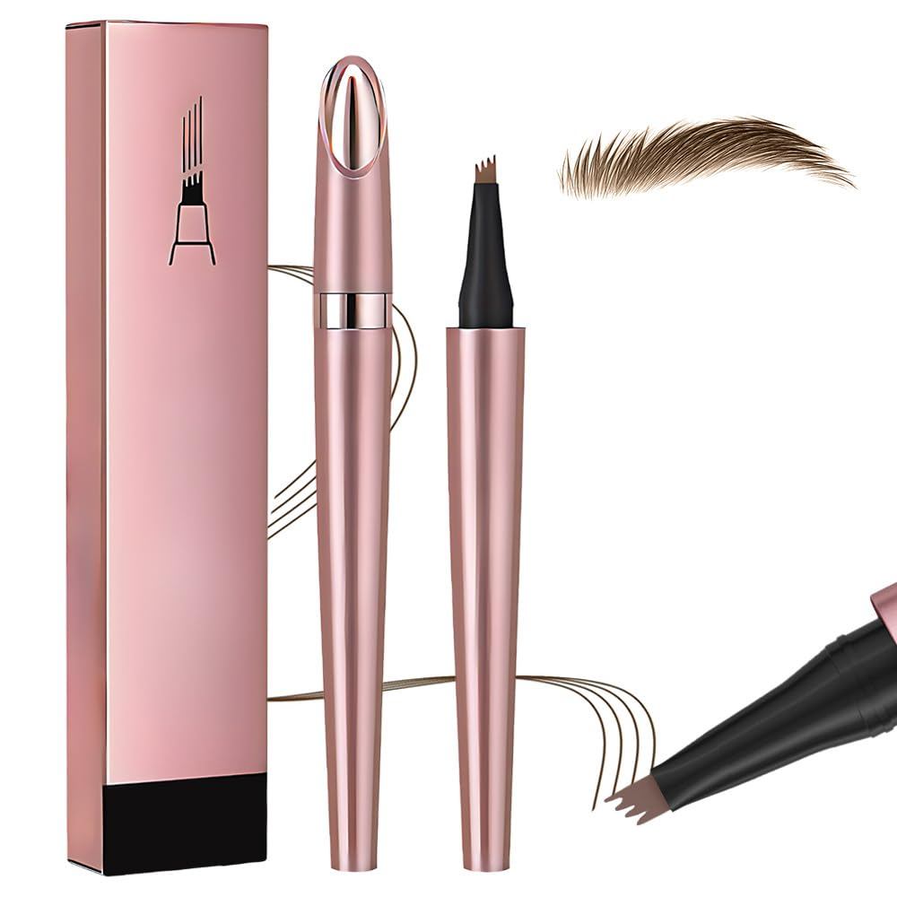2026 Nova Caneta de Microblading para Sobrancelhas, Lápis de Sobrancelha à Prova d'Água, Caneta para Sobrancelhas com 4