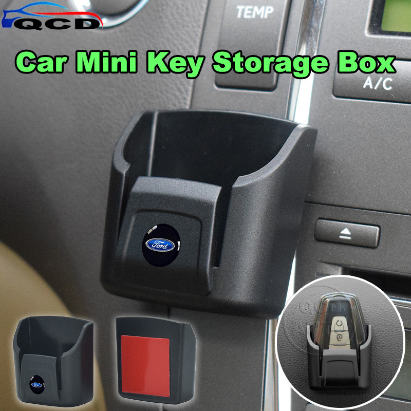 Ford Car Universal Controle Remoto Chave Caixa De Armazenamento Mini Slot Para Cartão Acessórios Ranger Ka Focus mk2 Nov