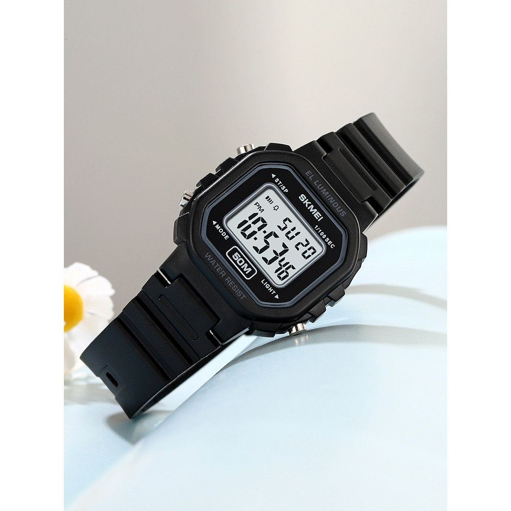 SKmei/Moment Beauty Pequeno Requintado Único Simples Pulseira de Aço Inoxidável Luminosa Relógio Eletrônico À Prova D 'Á