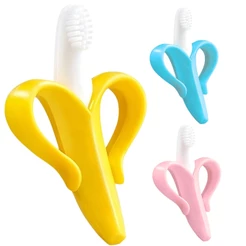 Mordedor para Bebê Silicone Massageador Escovinha Bananinha Banana Escova Dentes - Castela