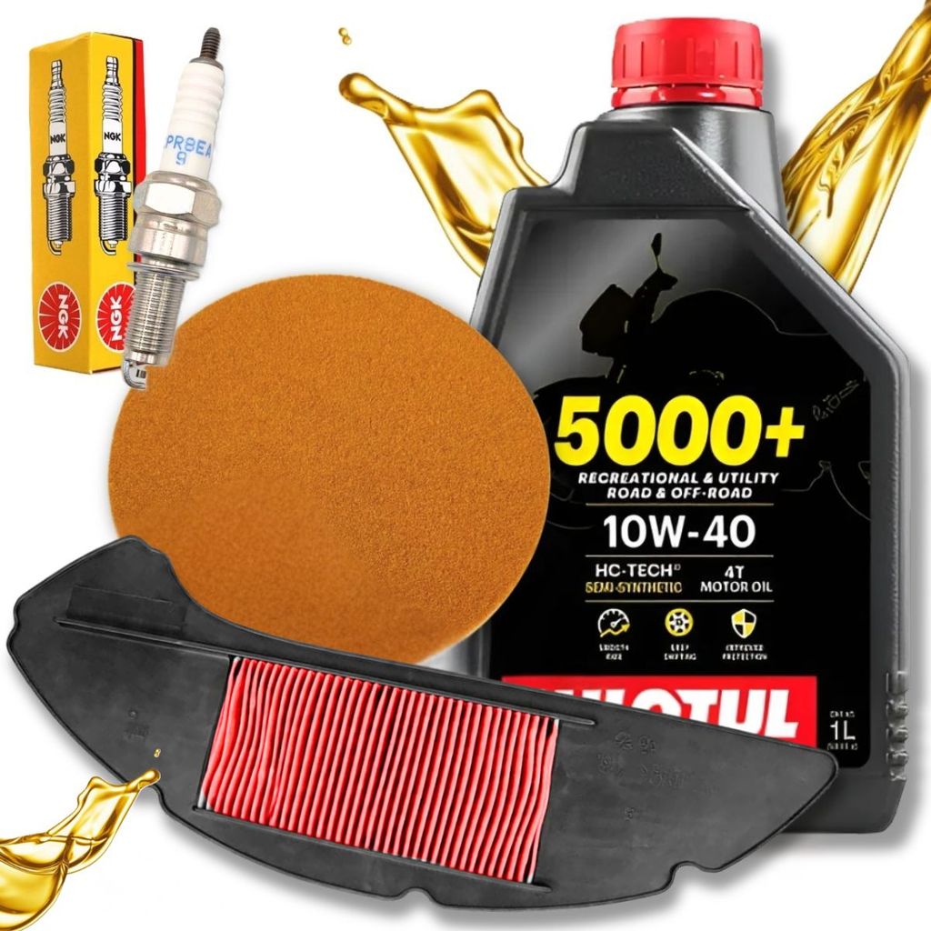 Kit Revisão Nmax 160 2021-2025 Motul 10w40 Filtro Ar Filtro Cvt Vela Ngk