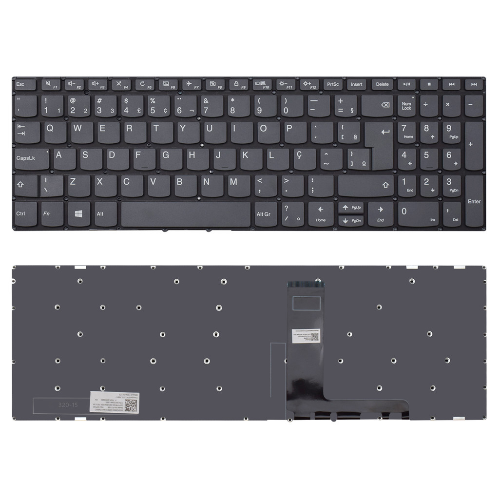 Teclado para Notebook Lenovo V15 82ME000EBR Sem Iluminação