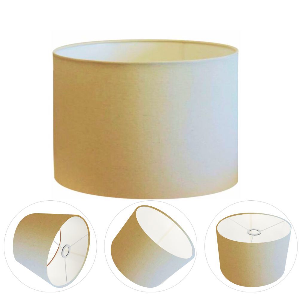 Cúpula abajur e luminária cilíndrica vivare cp-7019 Ø40x30cm - bocal nacional