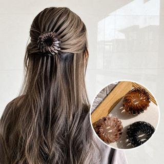 Kit 4 Prendedor de Cabelo Retrátil Ninho de Pássaro para Coque e Rabo de Cavalo Feminino …