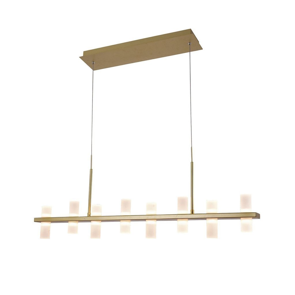 Pendente 105CMX8CMX20CM 16X2W 3000k 3840 Lúmens Clair Sand JJ011 Bella Iluminação Amarelo/Dourado/Branco