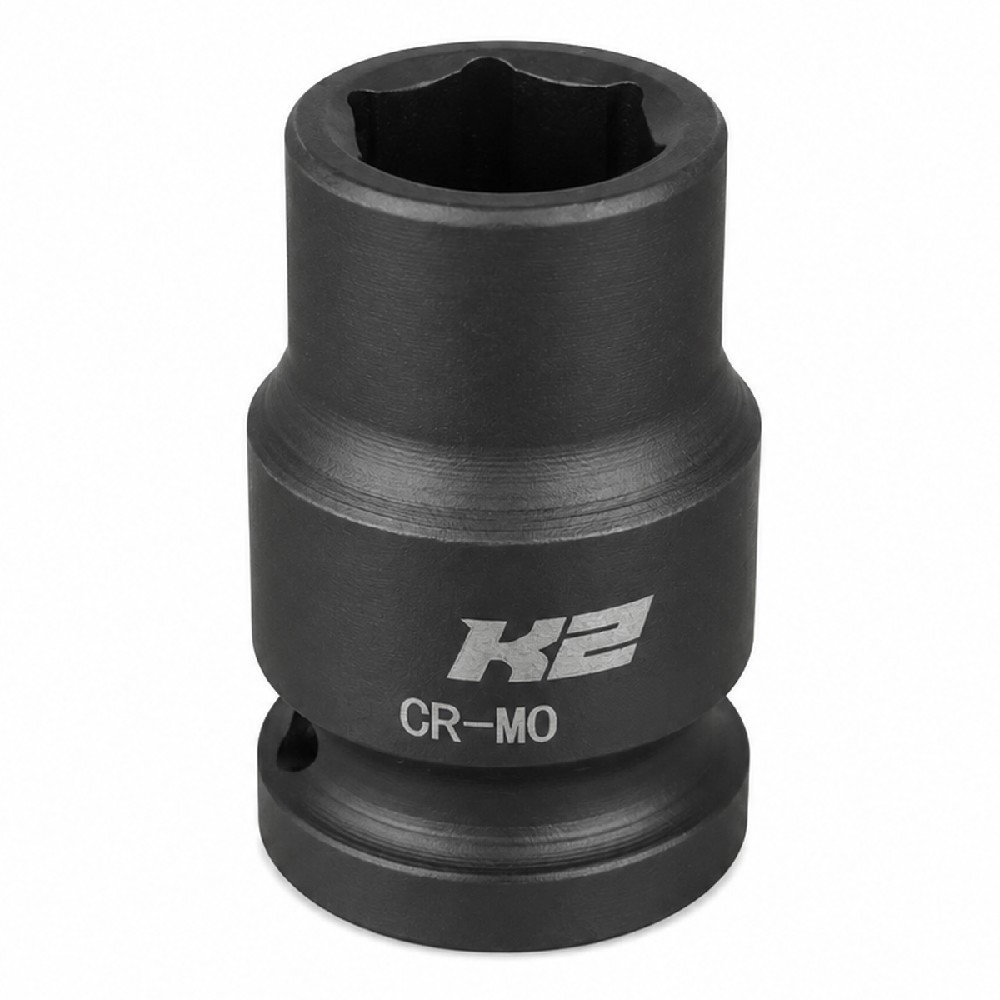 Soquete De Impacto Sextavado Em Aço Encaixe 1/2'' Profissional Resistente - K2