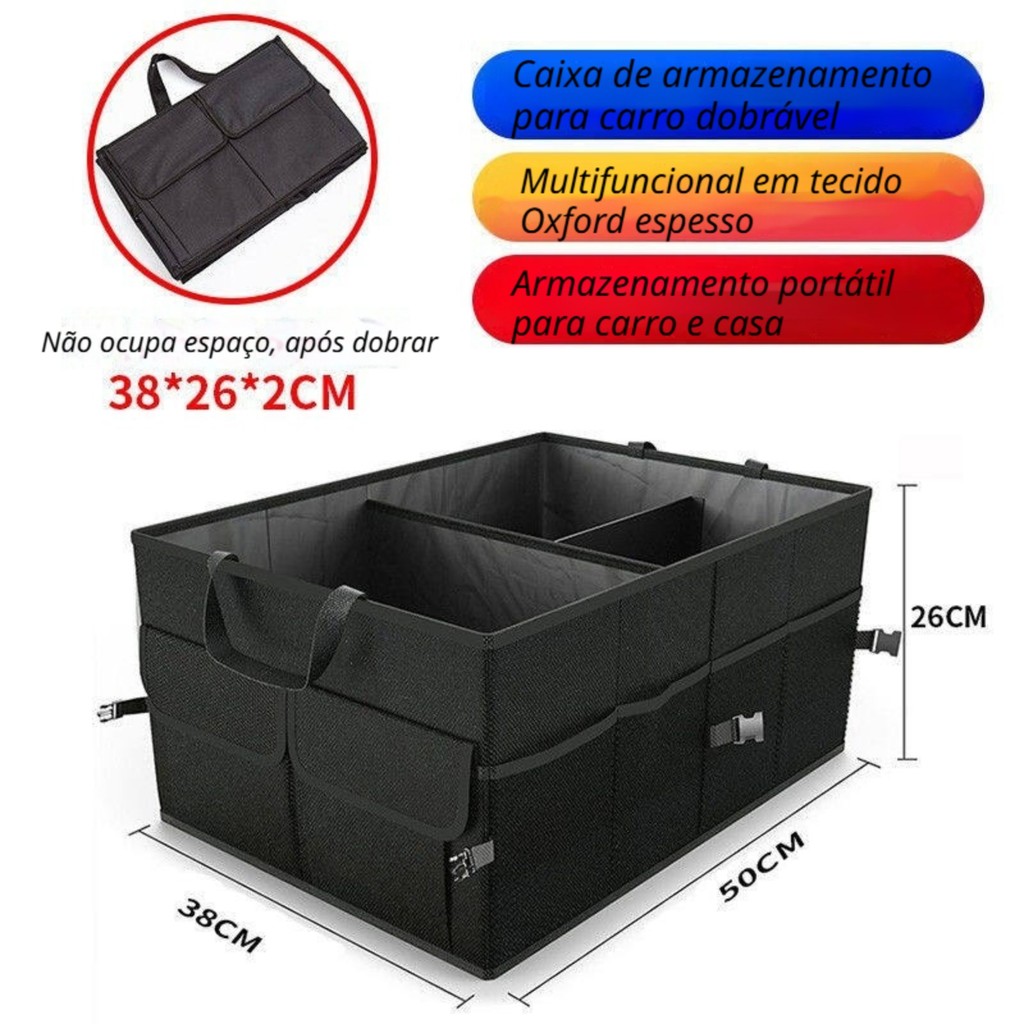 Organizador Multifuncional Dobrável Porta-Malas Guarda roupas Viagem