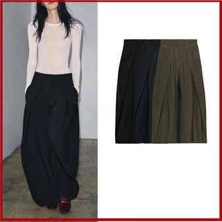 Outono novas roupas femininas calças plissadas frontais 8219100 8219199 6136245