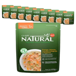 Ração Úmida Guabi Natural para Cães Adultos sabor Salmão e Frango - 100g - KIT 10 unids.