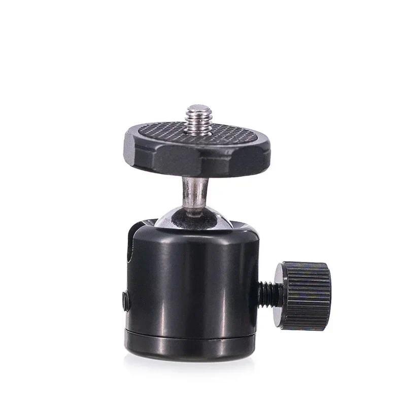 Adaptador De Tripé De Mini Cabeça Esférica Com Rotação De 360 Parafuso De 1/4 " Para Projetor De Câmera DSLR