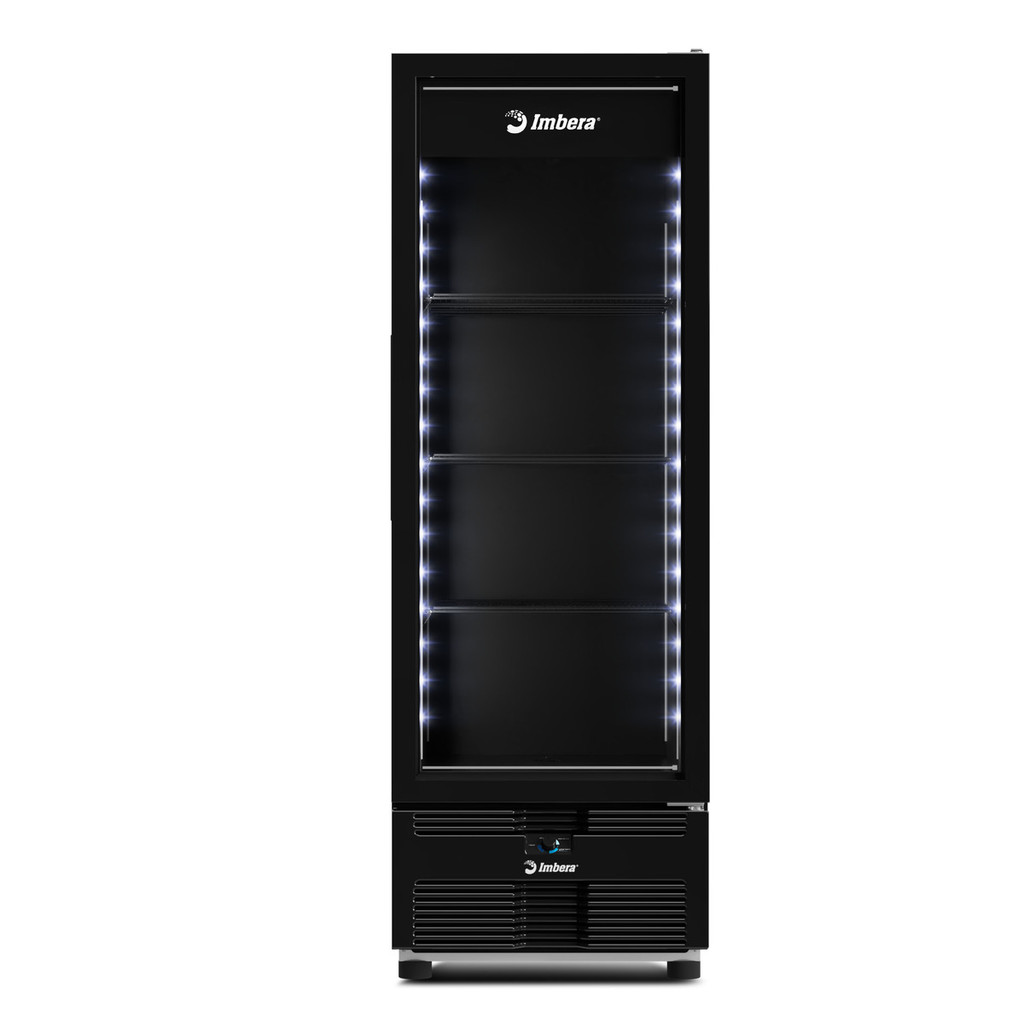 Freezer Vertical Imbera EVZ21 Max Tripla Ação 597L Porta de Vidro Full Black