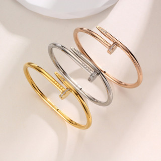 Pulseira Clássica de Aço Titânio com Diamantes Unissex Pulseira de Aço Inoxidável NOLN ODZN