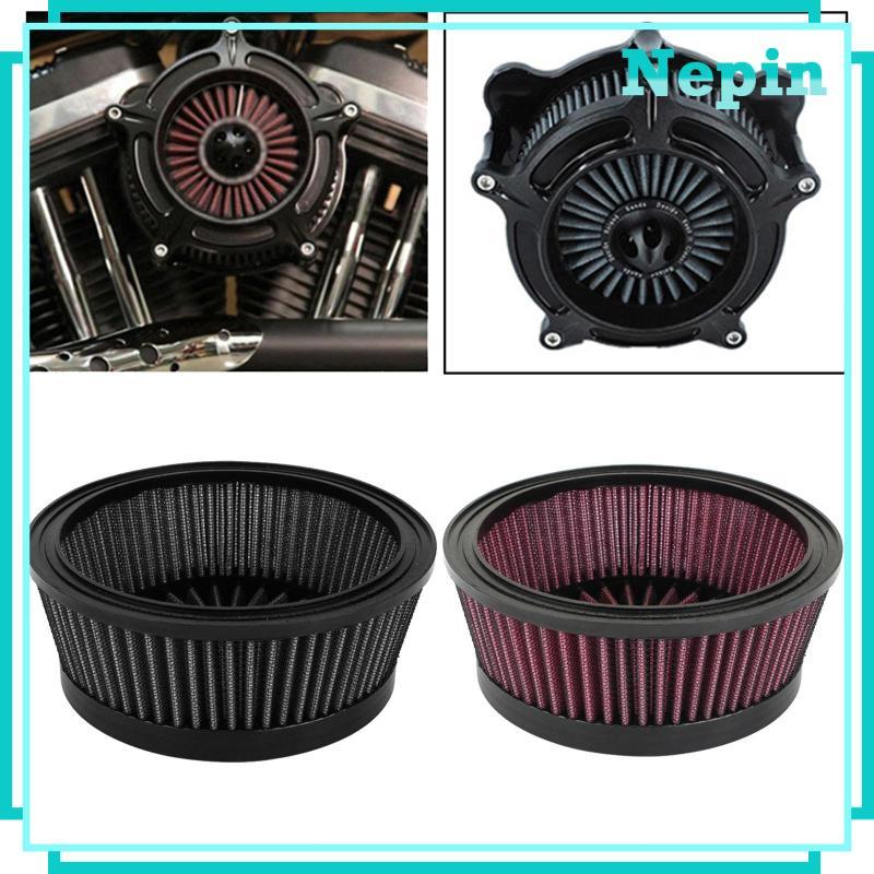 [Nepin] Elemento De Filtro De Admissão De Material De Alumínio Para Ar De Motocicleta Reutilizável Harley Touring Softai