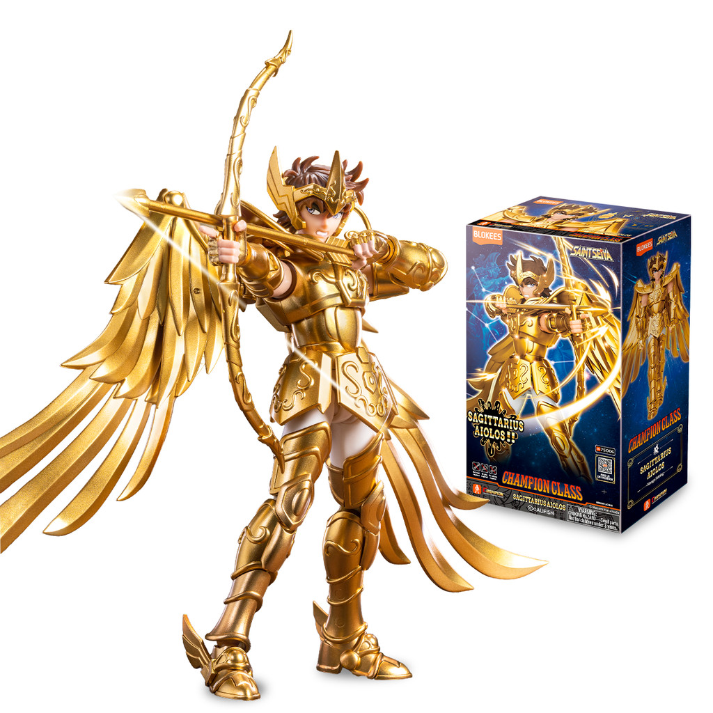 Boneco Montável Blokees Saint Seiya Champion Class Sagittarius Aiolos Colecionável Model Kit