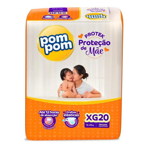 Fralda Protek Xg Pom Pom 20 Unidades
