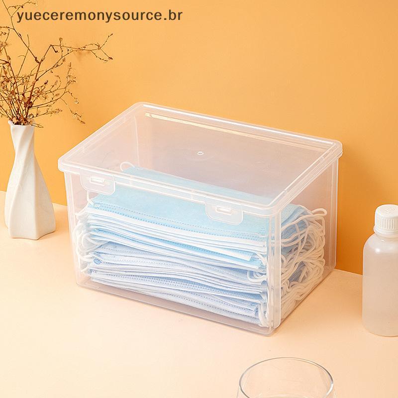 # yuece Caixa De Armazenamento De Máscara Doméstica À Prova De Poeira Selada Grande Capacidade D'água Suporte De Artigos