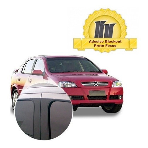 Adesivo Blackout Coluna Porta Preto Fosco Poroso Astra Sedan