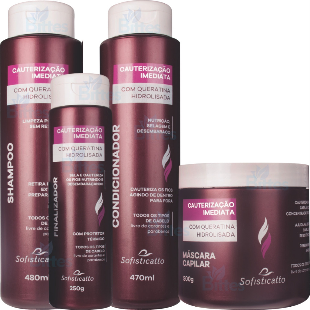 KIT CAUTERIZAÇÃO IMEDIATA SOFISTICATTO RETIRA RESÍDUOS FIOS