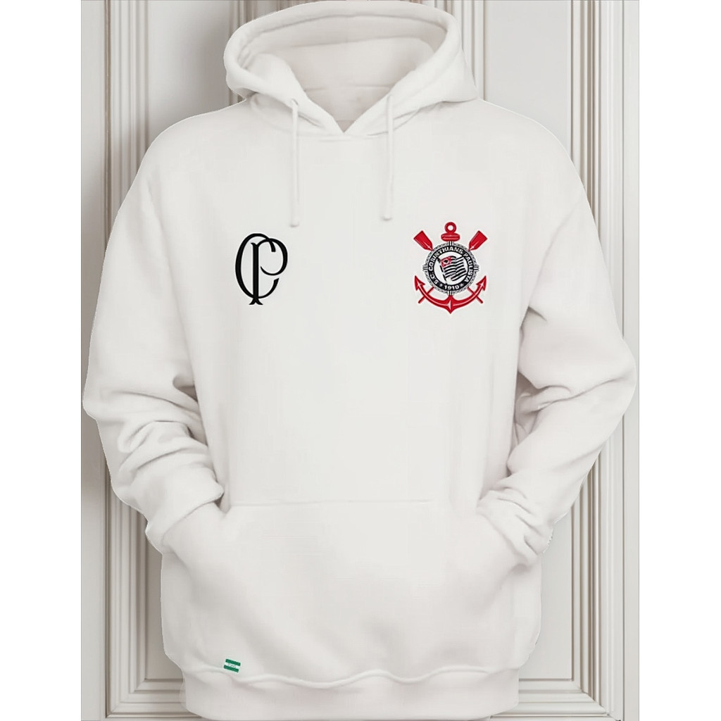 Blusa Moletom Canguru Casaco Corinthians Time Futebol Timao