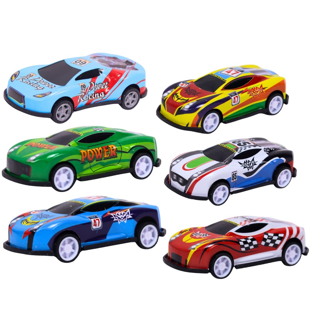 Pack 6 Carrinhos Miniatura Sortidos Esportivos Metal 1:64 Pull Back - Castela em Oferta na Shopee