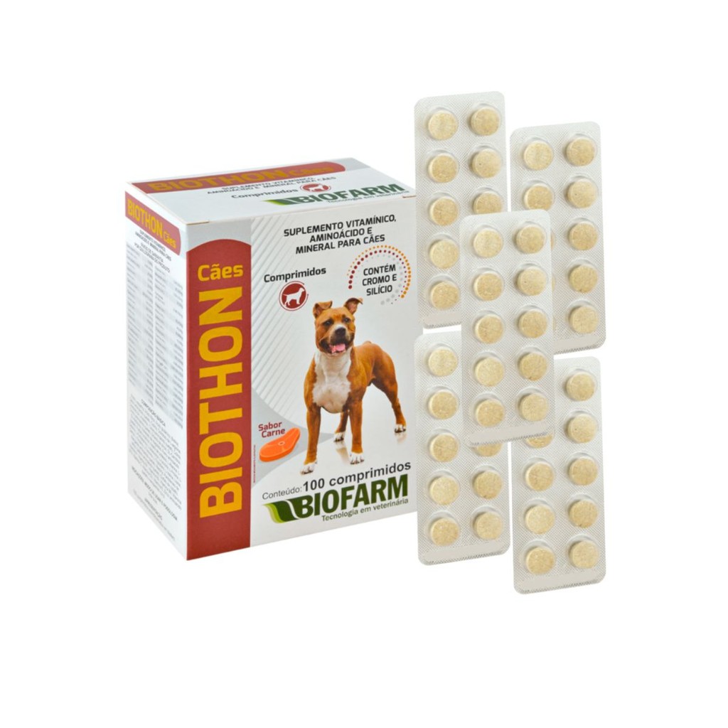 05 Biothon Suplemento Cães Cartela 50 Comprimidos - Biofarm