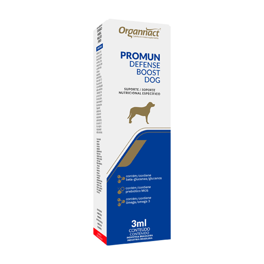Suplemento Promun Defense Boost Dog Para Cães Organnact 3ml em Oferta na Shopee