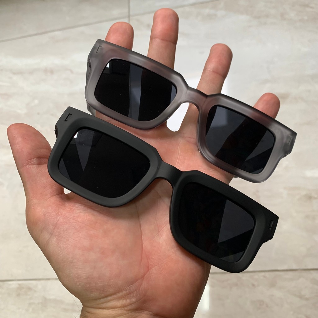 Óculos de Sol Estilo Streetwear Oversized Retangular Armação Grossa  do Hype Rapper Trapper