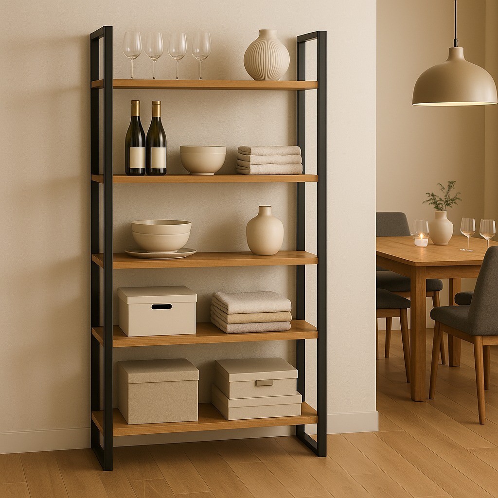 Estante Alta Estilo Industrial Com 05 Prateleiras Multiuso · foto 2