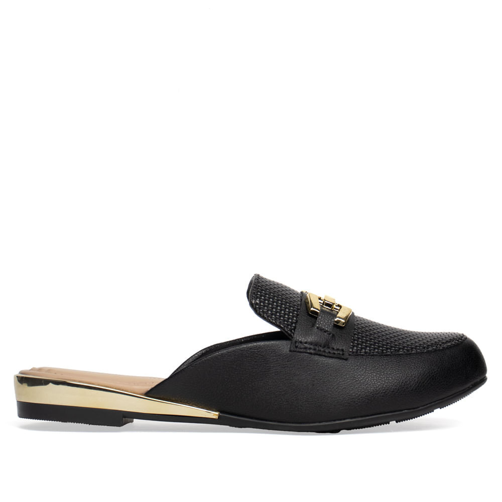 Mule Feminino Modare Napa Tressê e Textura Preto em Oferta na Shopee