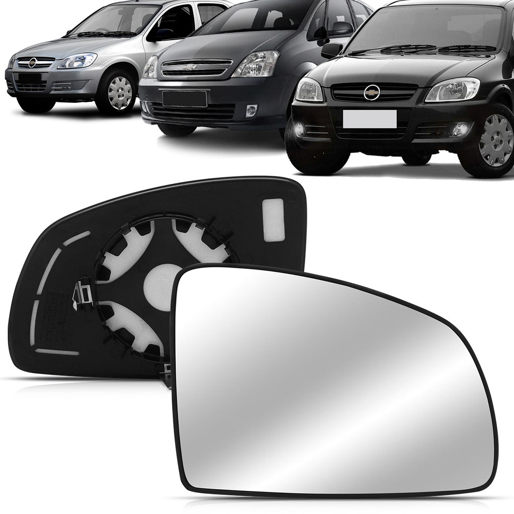 Lente Espelho Retrovisor Com Placa Celta Prisma Meriva 02 03 04 05 06 07 08 09 10 11 12 13 14 15