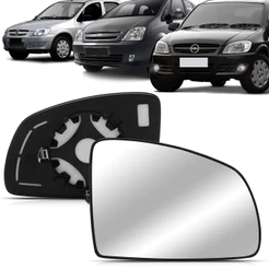 Lente Espelho Retrovisor Com Placa Celta Prisma Meriva 02 03 04 05 06 07 08 09 10 11 12 13 14 15
