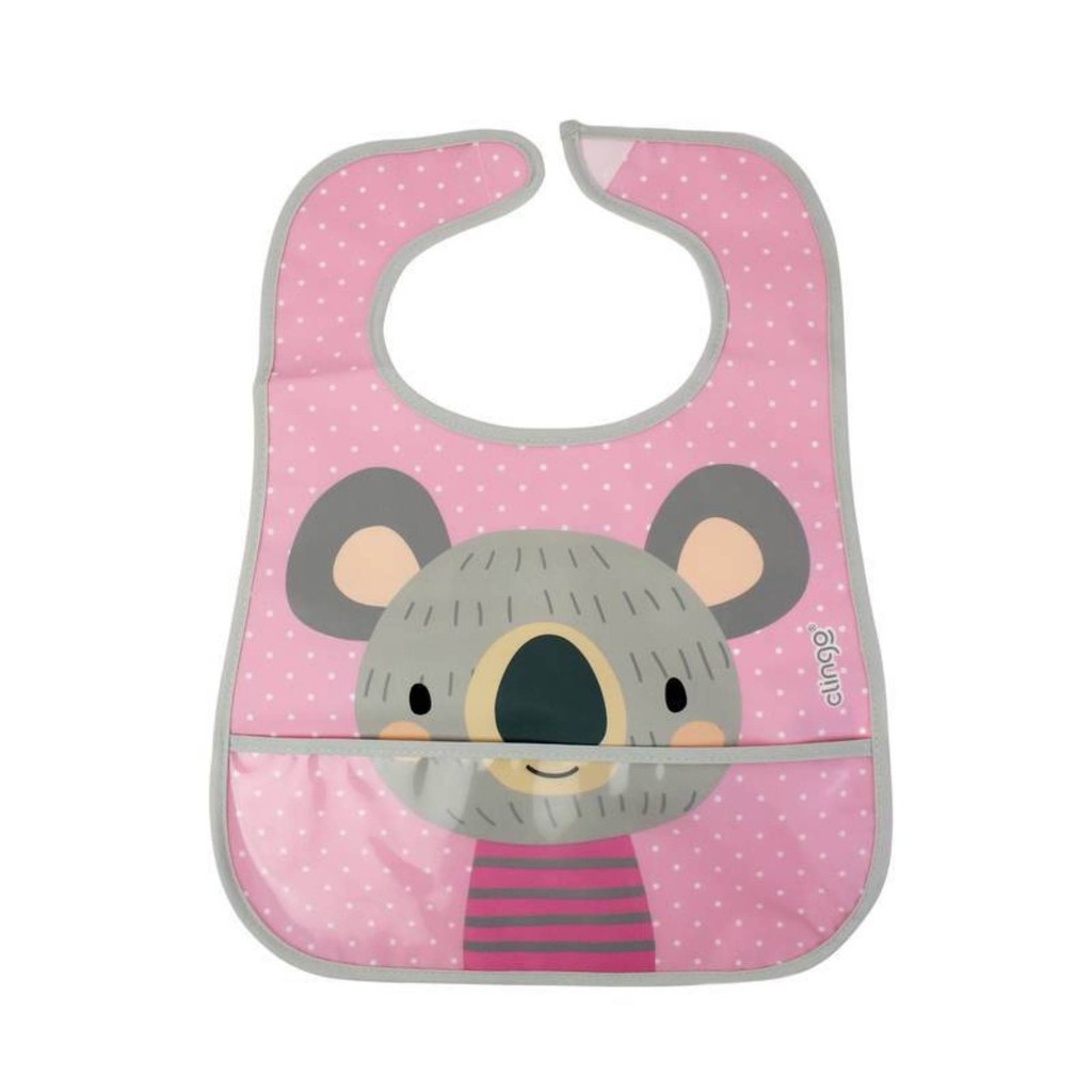 Babador Infantil Impermeável Plástico Estampa Coala Clingo