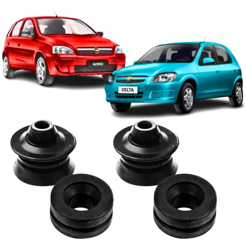 Kit Coxim Batente Amortecedor Traseiro Corsa Celta Prisma Agile Classic Sedan Hatch Wagon Pick-Up