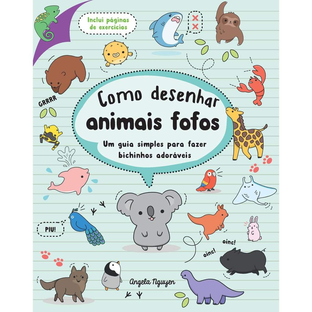 Como desenhar animais fofos (Desenhe coisas fofas - Livro 2) em Oferta na Shopee