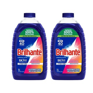 Kit 2 Sabão Líquido Brilhante Limpeza Total 3 Litros em Oferta na Shopee