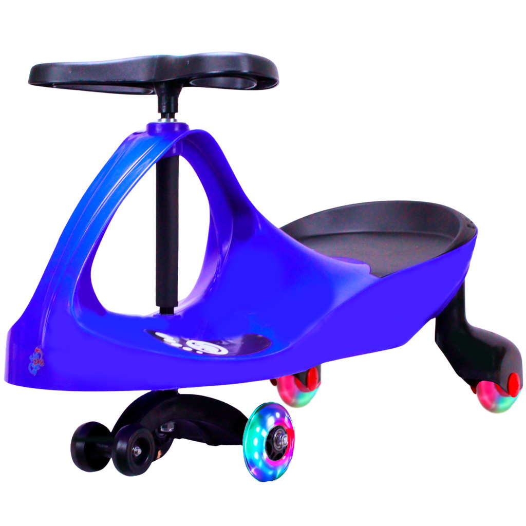 Carrinho Rolimã Zig Zag Car Azul e Preto 360 Roda Led Infantil - Castela em Oferta na Shopee