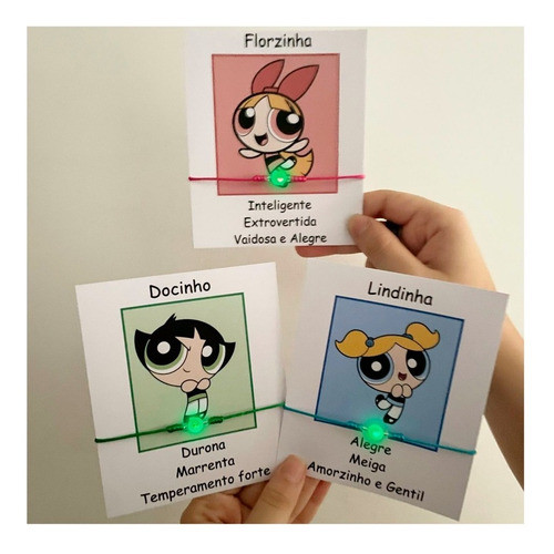Pulseira 3 Meninas Coração Brilha no Escuro