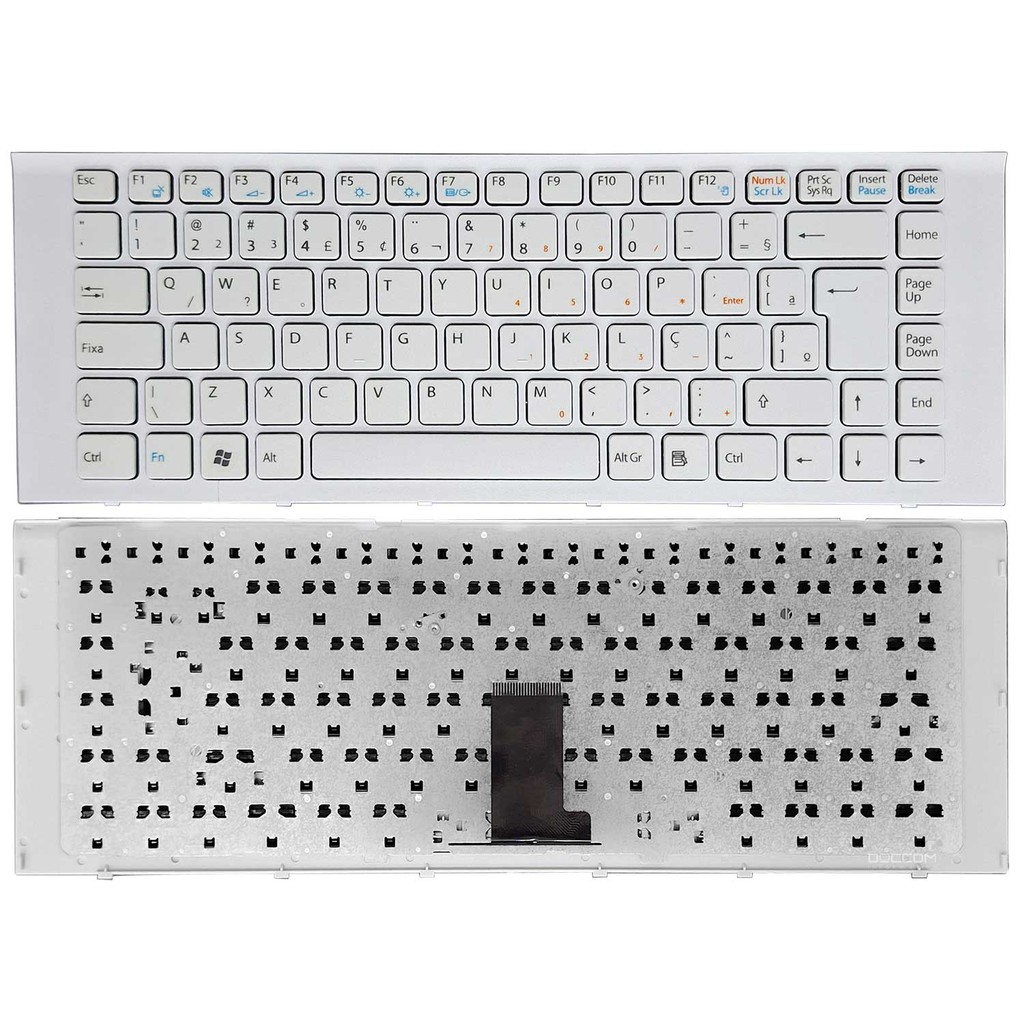 Teclado Para Sony Pcg-61a11x Pcg-61911x Pcg-61a12l Pcg-61a13l Pcg-61a14l Vpceg27fm Vpceg27fm/p Abnt2 Com Moldura