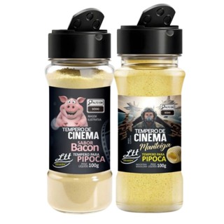 Kit 2 Tempero Para Pipoca 100g Sabor Manteiga + Sabor Bacon 100g Cinema em Oferta na Shopee