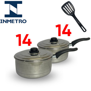 Kit com 2 Caçarolas de Alumínio Polido Nº 14 – Compactas, Práticas e Eficientes! em Oferta na Shopee