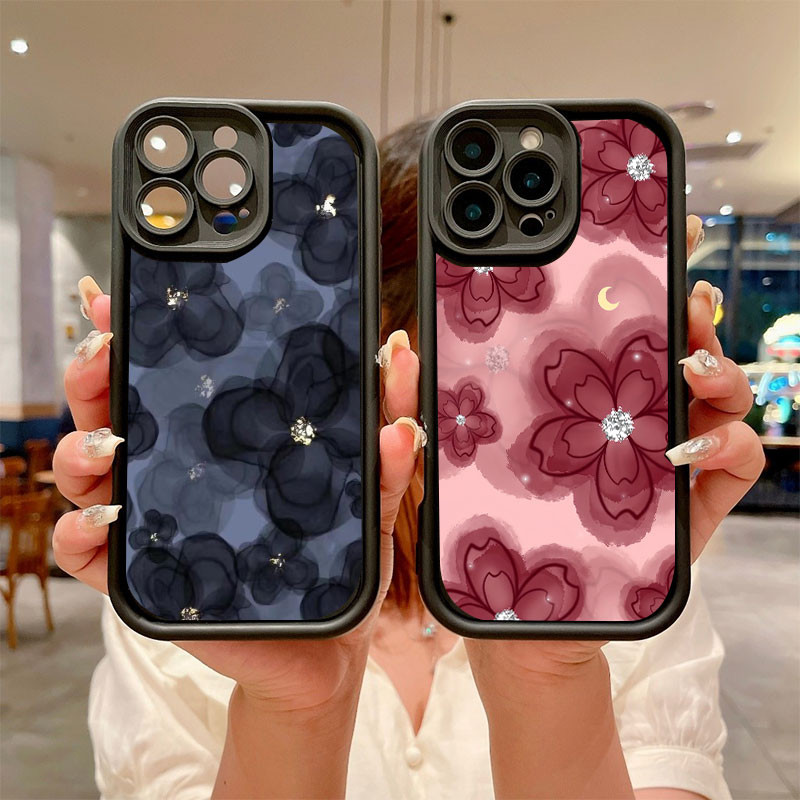 Capinha Capa Para Samsung Galaxy A03 A04E A10S A11 A20 A30S A50S M34 Flor Lua Anti-Queda