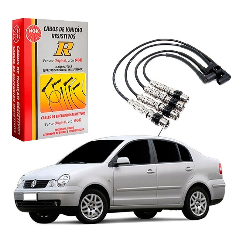 Cabo Vela Ngk Volkswagen Polo Sedan 1.6 8v 2002 A 2006 em Oferta na Shopee