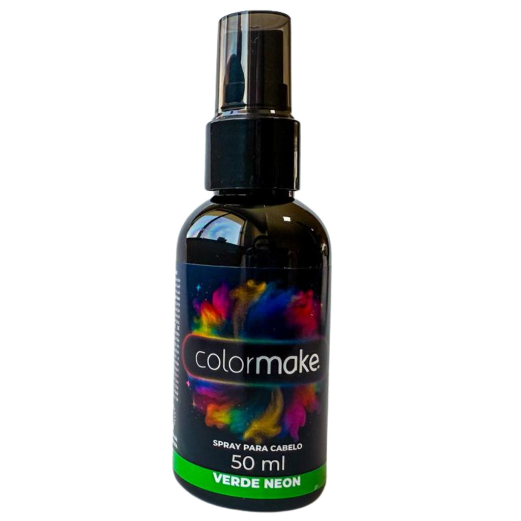Spray para Cabelo Colormake Verde Neon Colorido Lavável 50 ml Cosplay Festa Colorido Halloween — imagem 2 de 2