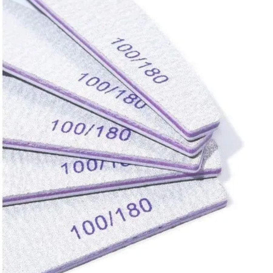 Kit 20 Lixa Bomerang Unhas Agrigel Menor Preço Envio rápido Alongamento Nails 100/180