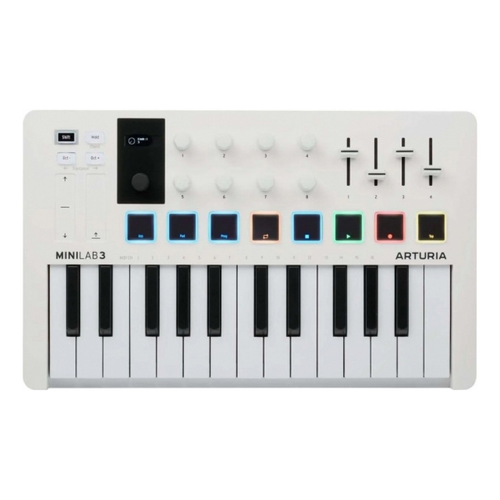 Teclado Controlador Arturia Minilab 3 Alpine White Branco Dj Djj