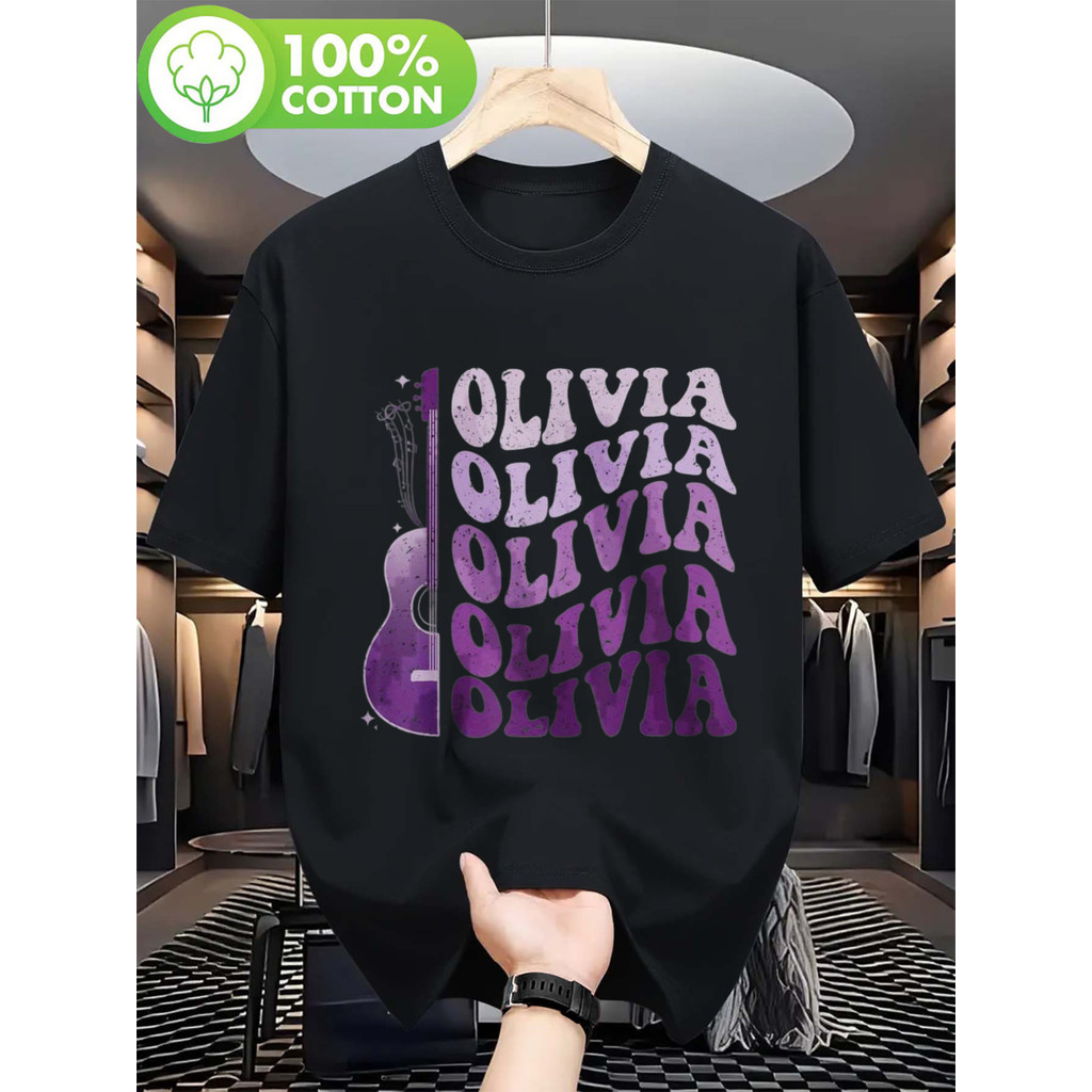 Camiseta De Algodão Unissex, Casual E Confortável, Com Estampa Da Estrela Pop Olivia Rodrigo