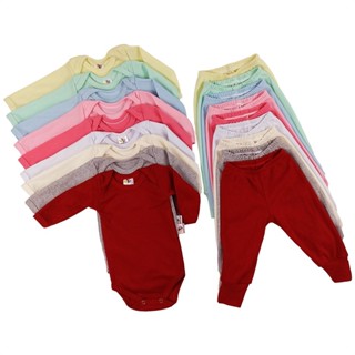 Kit roupas de bebê 12 Pçs Body Manga longa E Mijão Barato Enxoval em Oferta na Shopee
