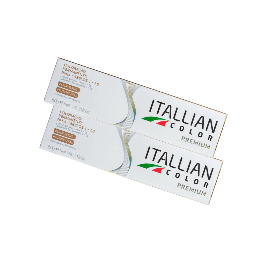 Kit 02 Tintura de Cabelo 6.0 + 7.1 Coloração Itallian Color Premium