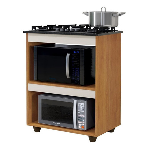Armário Balcão P/cooktop 4 Ou 5 Bocas Cozinha Multiuso Forno Nature Off cooktop 5 bocas