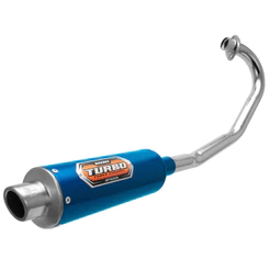 Escapamento Pro Tork Mini Turbo Titan 125 Ks 2000 à 2004 / Fan 125 2004 à 2008 Curva Cromada